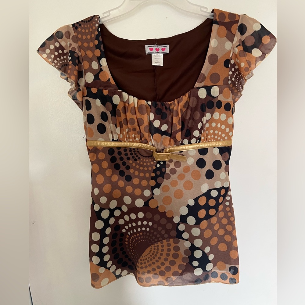 3 Pink Hearts Blouse.     #1401